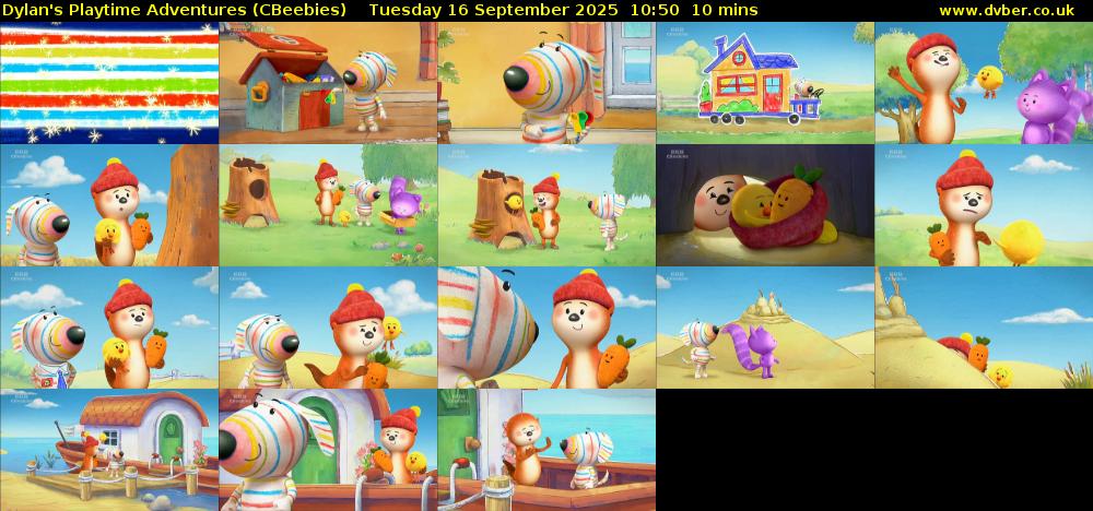 Dylan's Playtime Adventures (CBeebies) Tuesday 16 September 2025 10:50 - 11:00