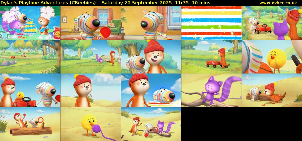 Dylan's Playtime Adventures (CBeebies) Saturday 20 September 2025 11:35 - 11:45