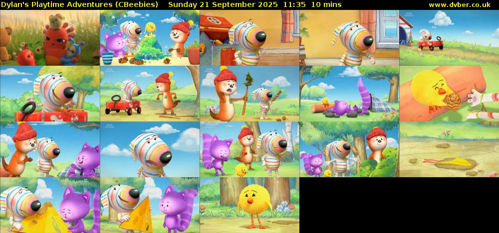 Dylan's Playtime Adventures (CBeebies) Sunday 21 September 2025 11:35 - 11:45