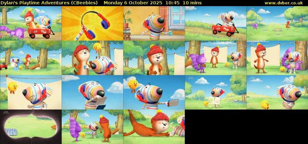 Dylan's Playtime Adventures (CBeebies) Monday 6 October 2025 10:45 - 10:55