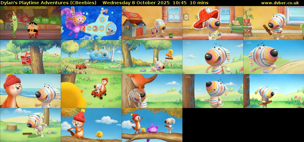 Dylan's Playtime Adventures (CBeebies) Wednesday 8 October 2025 10:45 - 10:55