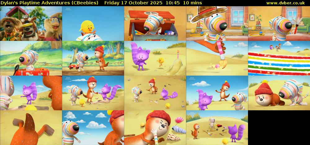 Dylan's Playtime Adventures (CBeebies) Friday 17 October 2025 10:45 - 10:55