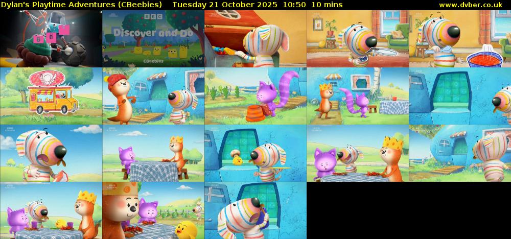 Dylan's Playtime Adventures (CBeebies) Tuesday 21 October 2025 10:50 - 11:00