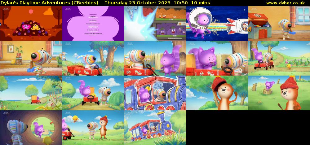 Dylan's Playtime Adventures (CBeebies) Thursday 23 October 2025 10:50 - 11:00