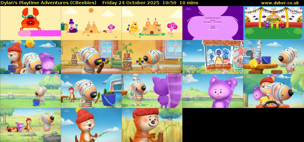Dylan's Playtime Adventures (CBeebies) Friday 24 October 2025 10:50 - 11:00