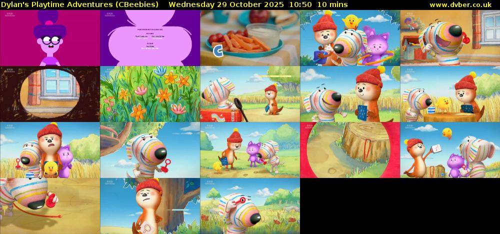 Dylan's Playtime Adventures (CBeebies) Wednesday 29 October 2025 10:50 - 11:00