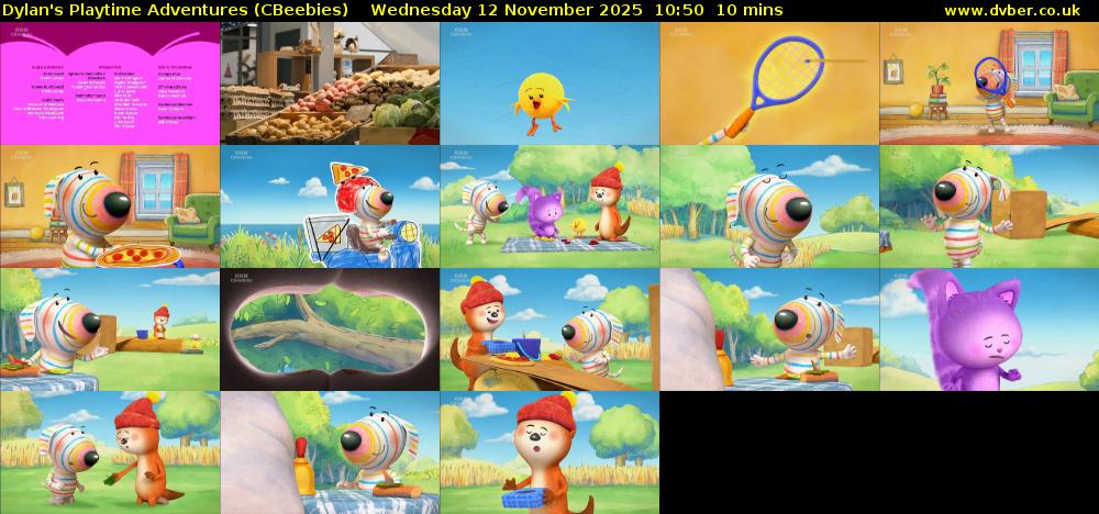 Dylan's Playtime Adventures (CBeebies) Wednesday 12 November 2025 10:50 - 11:00