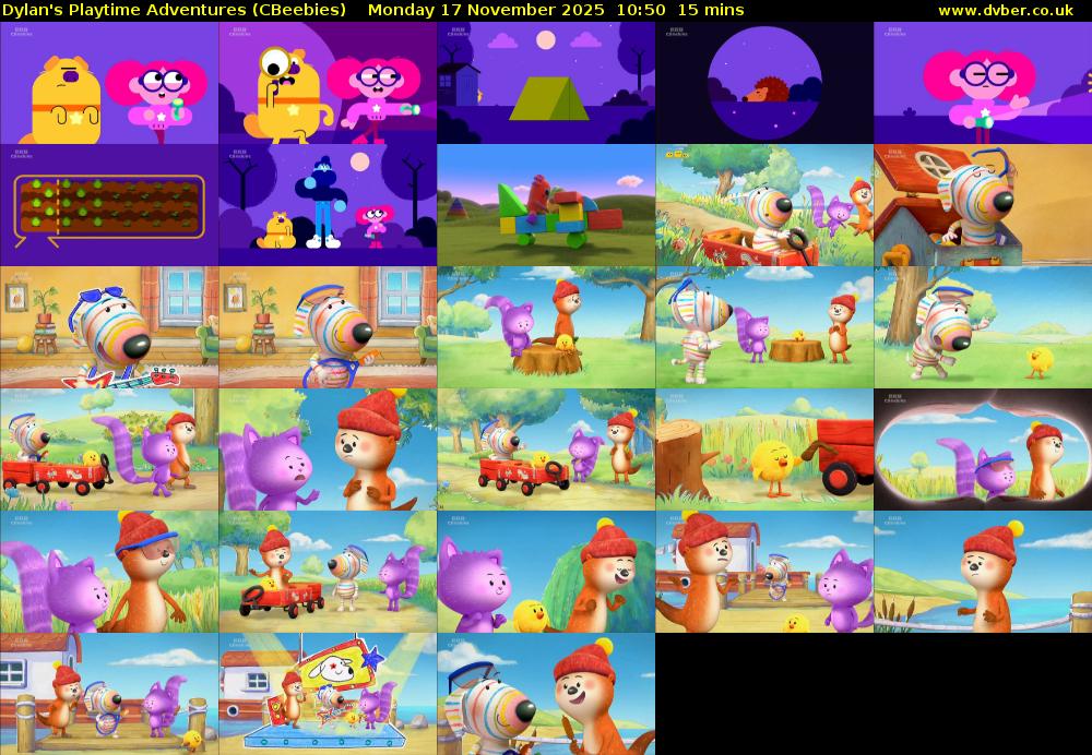 Dylan's Playtime Adventures (CBeebies) Monday 17 November 2025 10:50 - 11:05