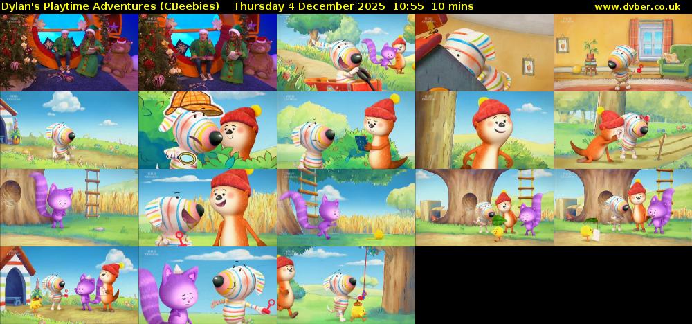 Dylan's Playtime Adventures (CBeebies) Thursday 4 December 2025 10:55 - 11:05