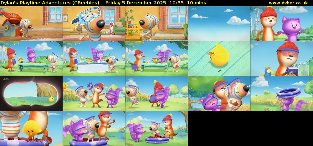 Dylan's Playtime Adventures (CBeebies) Friday 5 December 2025 10:55 - 11:05
