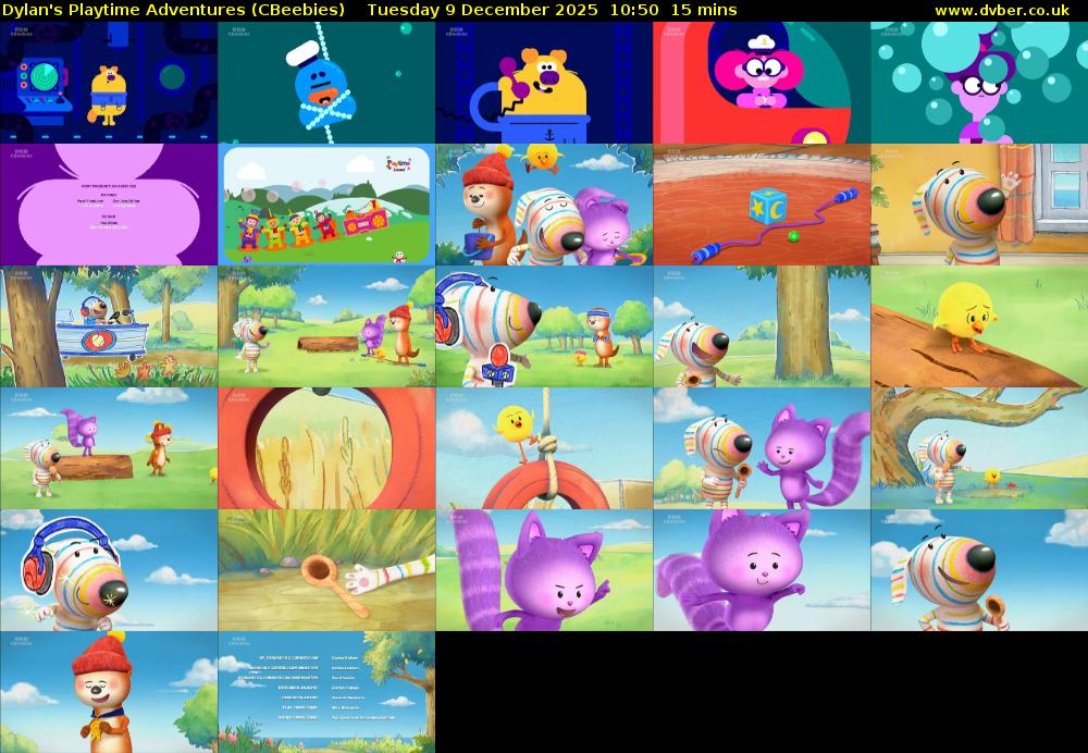 Dylan's Playtime Adventures (CBeebies) Tuesday 9 December 2025 10:50 - 11:05