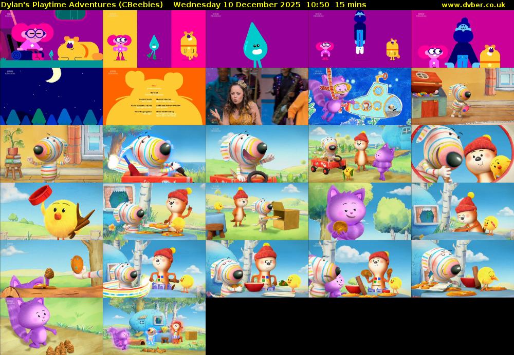 Dylan's Playtime Adventures (CBeebies) Wednesday 10 December 2025 10:50 - 11:05