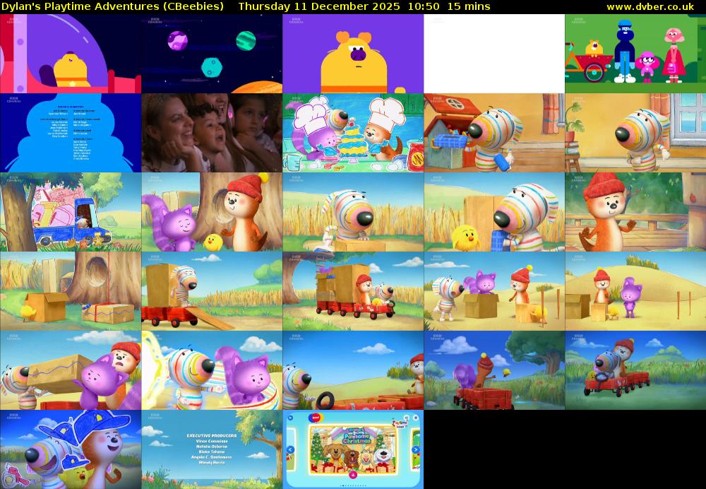 Dylan's Playtime Adventures (CBeebies) Thursday 11 December 2025 10:50 - 11:05