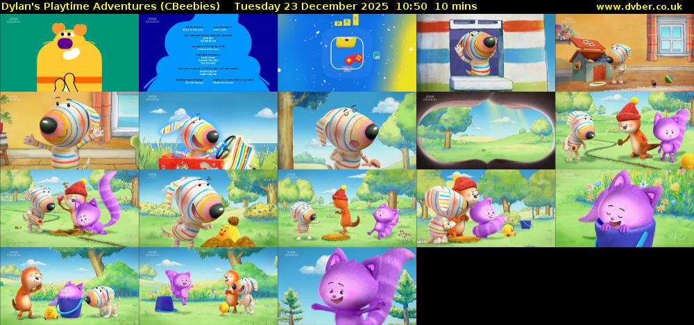 Dylan's Playtime Adventures (CBeebies) Tuesday 23 December 2025 10:50 - 11:00