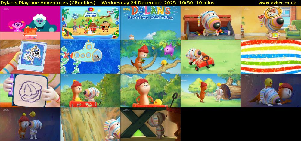 Dylan's Playtime Adventures (CBeebies) Wednesday 24 December 2025 10:50 - 11:00