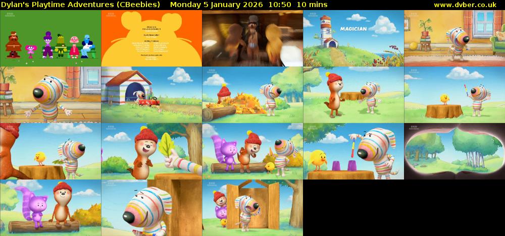 Dylan's Playtime Adventures (CBeebies) Monday 5 January 2026 10:50 - 11:00