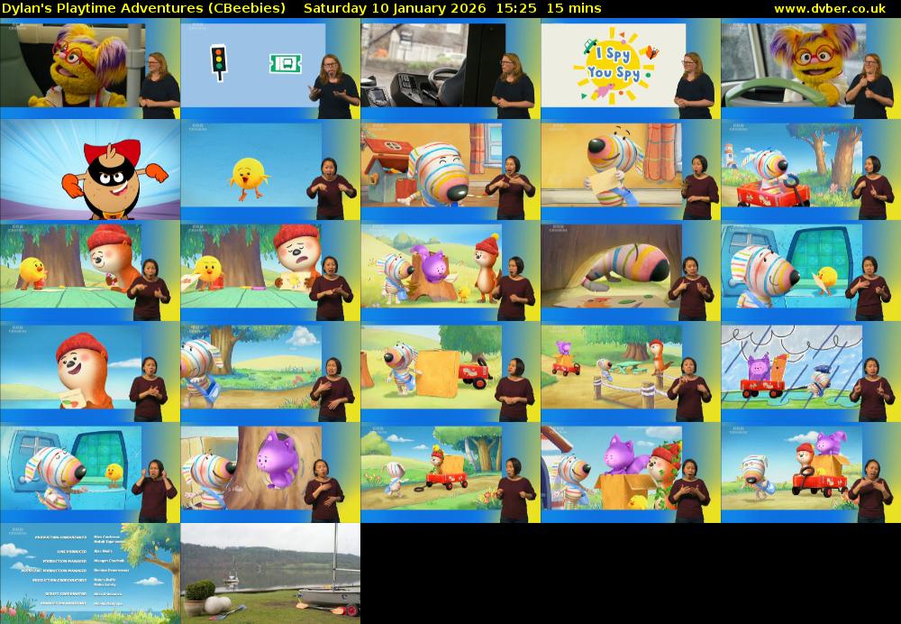 Dylan's Playtime Adventures (CBeebies) Saturday 10 January 2026 15:25 - 15:40