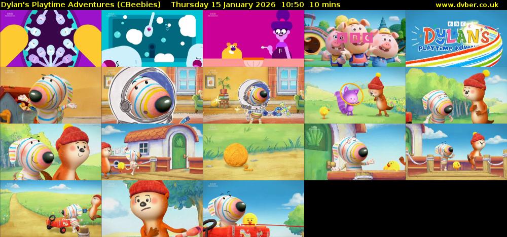 Dylan's Playtime Adventures (CBeebies) Thursday 15 January 2026 10:50 - 11:00