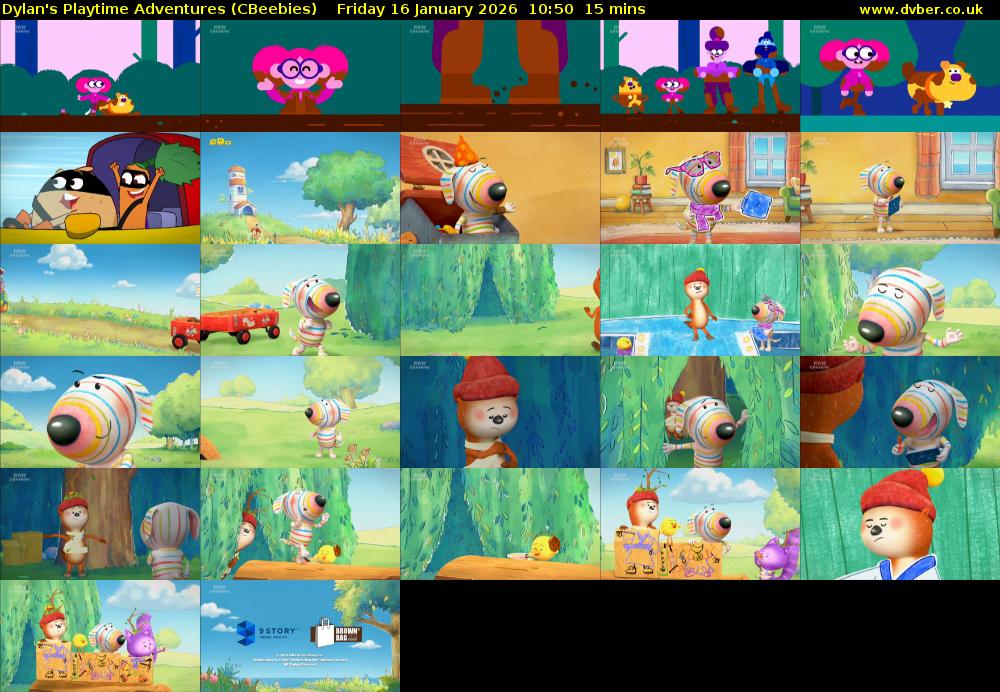 Dylan's Playtime Adventures (CBeebies) Friday 16 January 2026 10:50 - 11:05