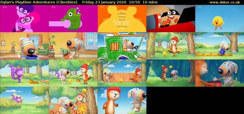 Dylan's Playtime Adventures (CBeebies) Friday 23 January 2026 10:50 - 11:00