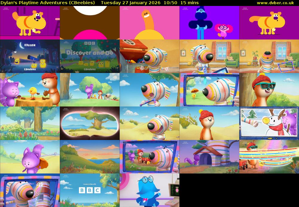 Dylan's Playtime Adventures (CBeebies) Tuesday 27 January 2026 10:50 - 11:05
