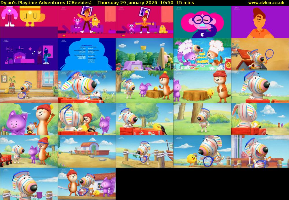 Dylan's Playtime Adventures (CBeebies) Thursday 29 January 2026 10:50 - 11:05