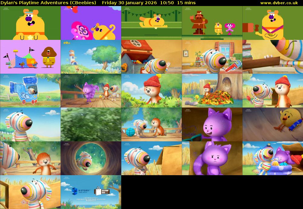 Dylan's Playtime Adventures (CBeebies) Friday 30 January 2026 10:50 - 11:05