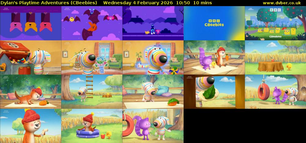 Dylan's Playtime Adventures (CBeebies) Wednesday 4 February 2026 10:50 - 11:00