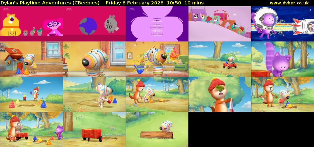 Dylan's Playtime Adventures (CBeebies) Friday 6 February 2026 10:50 - 11:00