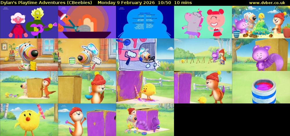 Dylan's Playtime Adventures (CBeebies) Monday 9 February 2026 10:50 - 11:00