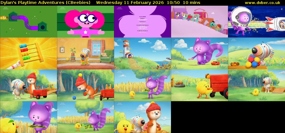 Dylan's Playtime Adventures (CBeebies) Wednesday 11 February 2026 10:50 - 11:00