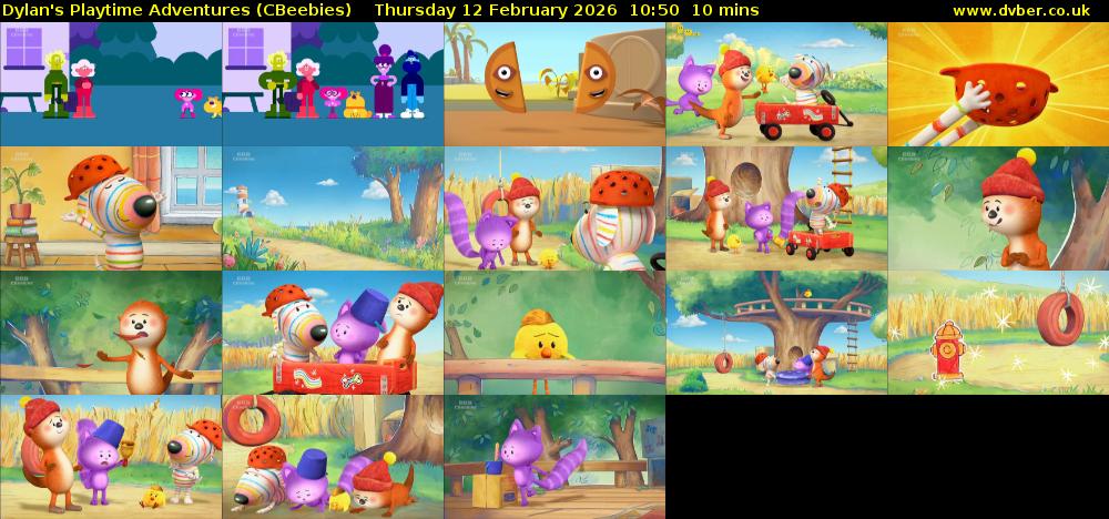 Dylan's Playtime Adventures (CBeebies) Thursday 12 February 2026 10:50 - 11:00