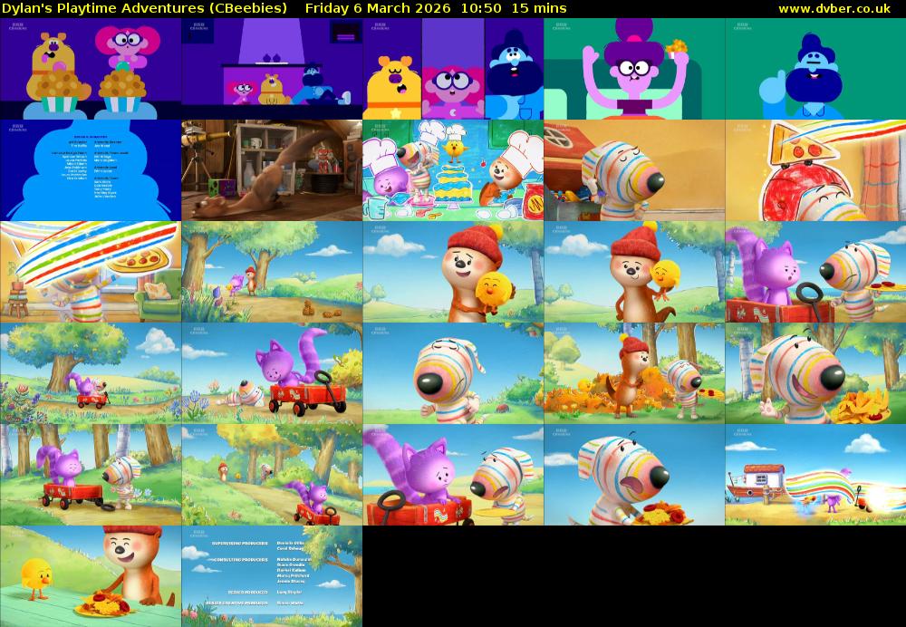 Dylan's Playtime Adventures (CBeebies) Friday 6 March 2026 10:50 - 11:05