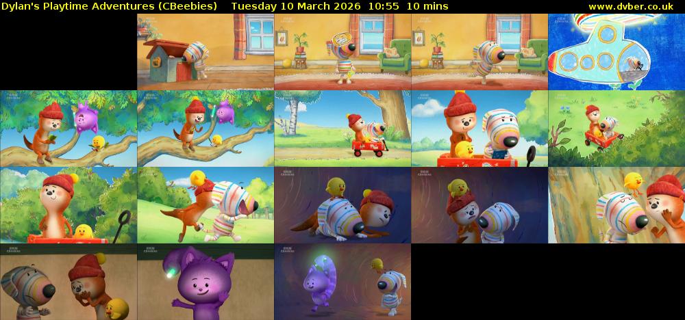 Dylan's Playtime Adventures (CBeebies) Tuesday 10 March 2026 10:55 - 11:05