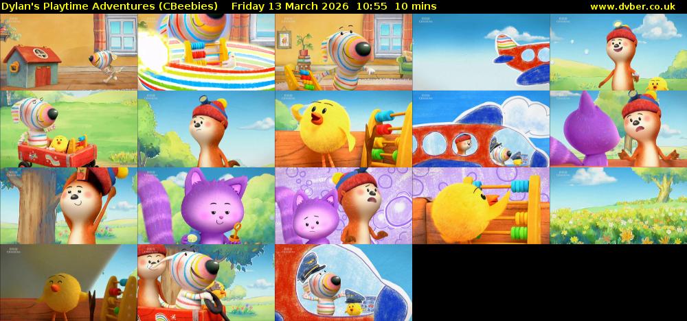 Dylan's Playtime Adventures (CBeebies) Friday 13 March 2026 10:55 - 11:05