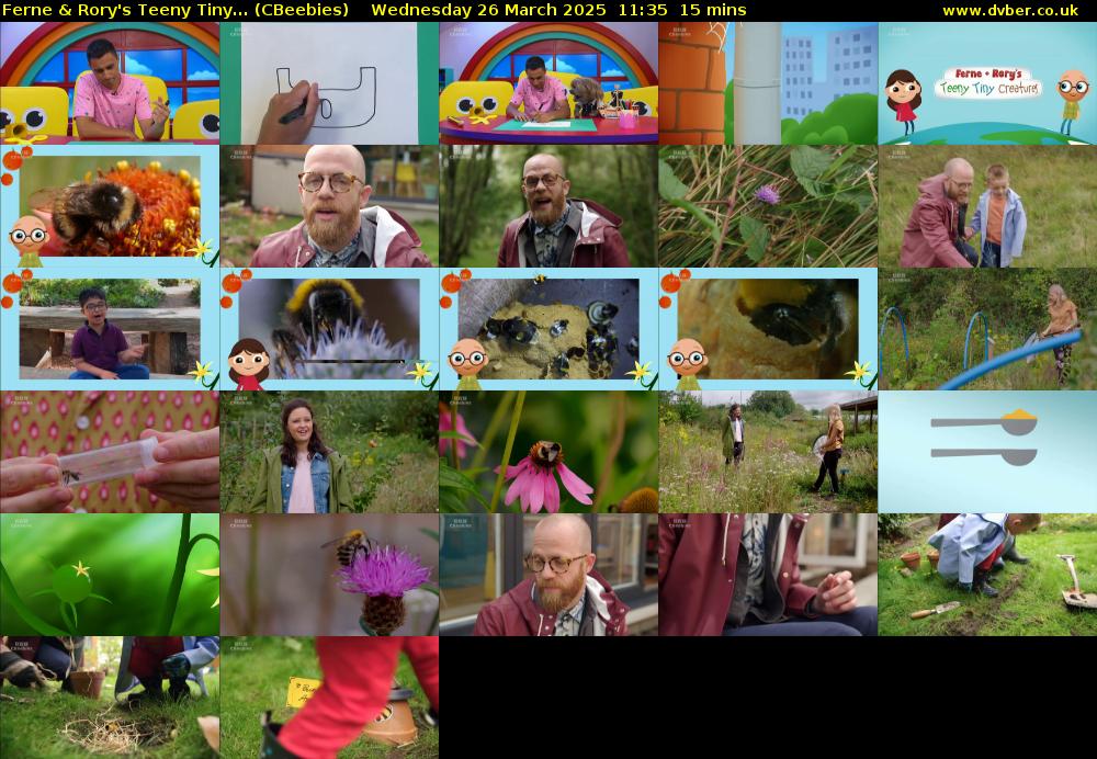 Ferne & Rory's Teeny Tiny... (CBeebies) Wednesday 26 March 2025 11:35 - 11:50