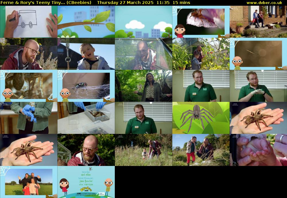 Ferne & Rory's Teeny Tiny... (CBeebies) Thursday 27 March 2025 11:35 - 11:50