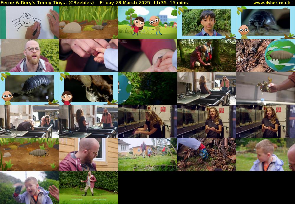 Ferne & Rory's Teeny Tiny... (CBeebies) Friday 28 March 2025 11:35 - 11:50