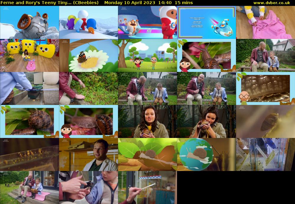 Ferne and Rory's Teeny Tiny... (CBeebies) Monday 10 April 2023 14:40 - 14:55