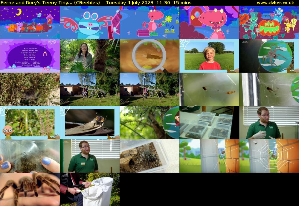 Ferne and Rory's Teeny Tiny... (CBeebies) Tuesday 4 July 2023 11:30 - 11:45