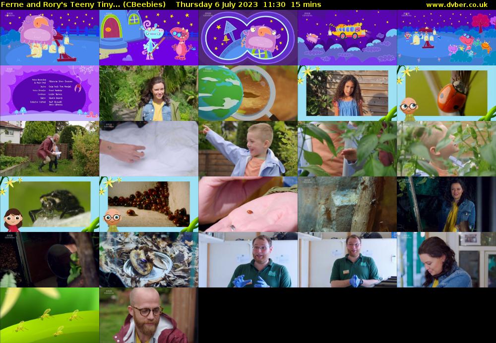 Ferne and Rory's Teeny Tiny... (CBeebies) Thursday 6 July 2023 11:30 - 11:45