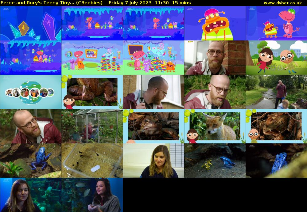 Ferne and Rory's Teeny Tiny... (CBeebies) Friday 7 July 2023 11:30 - 11:45