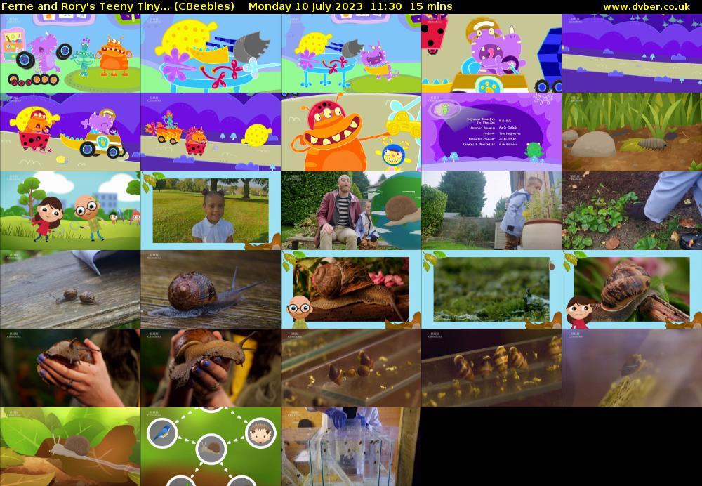 Ferne and Rory's Teeny Tiny... (CBeebies) Monday 10 July 2023 11:30 - 11:45