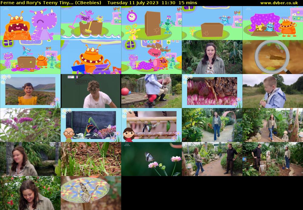 Ferne and Rory's Teeny Tiny... (CBeebies) Tuesday 11 July 2023 11:30 - 11:45
