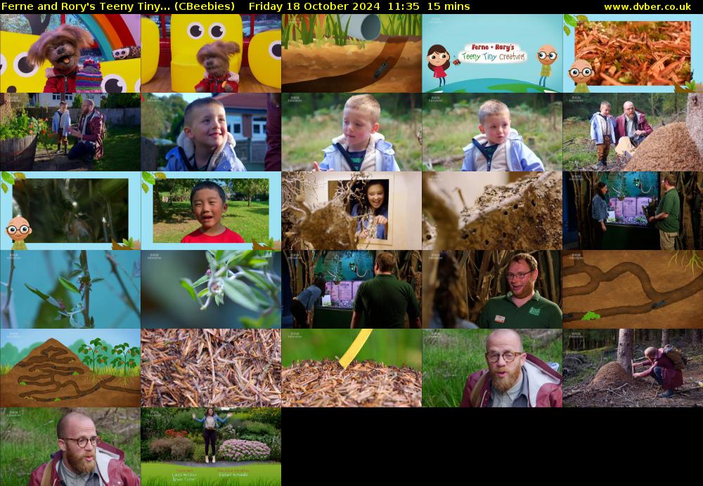 Ferne and Rory's Teeny Tiny... (CBeebies) Friday 18 October 2024 11:35 - 11:50