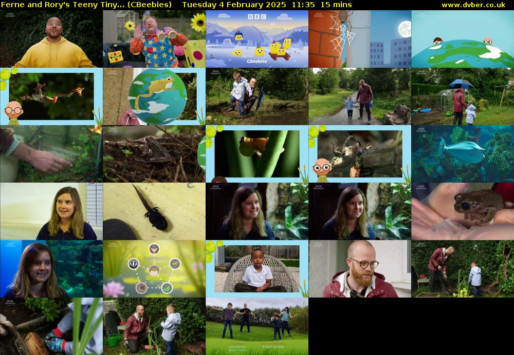 Ferne and Rory's Teeny Tiny... (CBeebies) Tuesday 4 February 2025 11:35 - 11:50