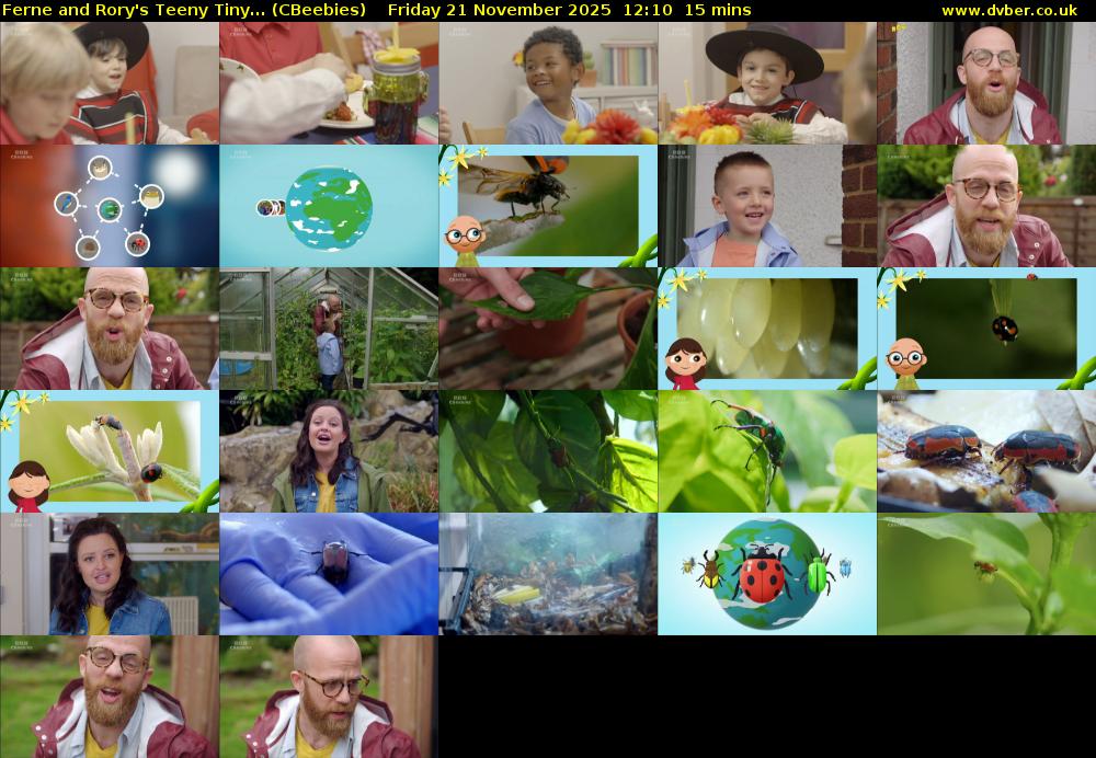 Ferne and Rory's Teeny Tiny... (CBeebies) Friday 21 November 2025 12:10 - 12:25