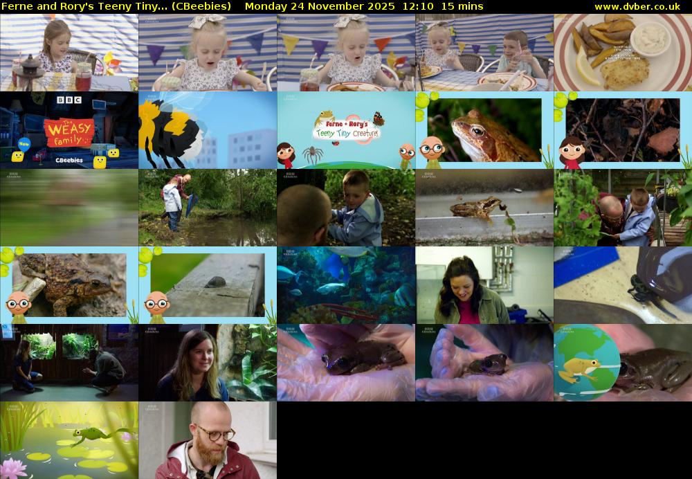 Ferne and Rory's Teeny Tiny... (CBeebies) Monday 24 November 2025 12:10 - 12:25