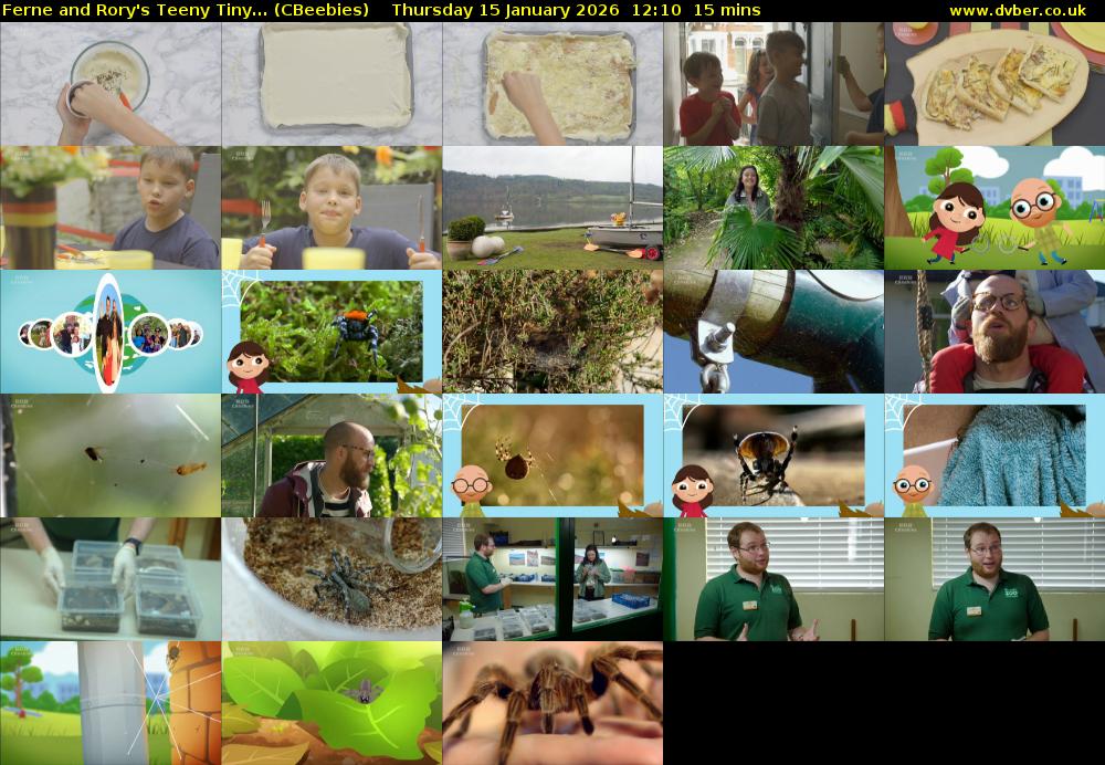Ferne and Rory's Teeny Tiny... (CBeebies) Thursday 15 January 2026 12:10 - 12:25