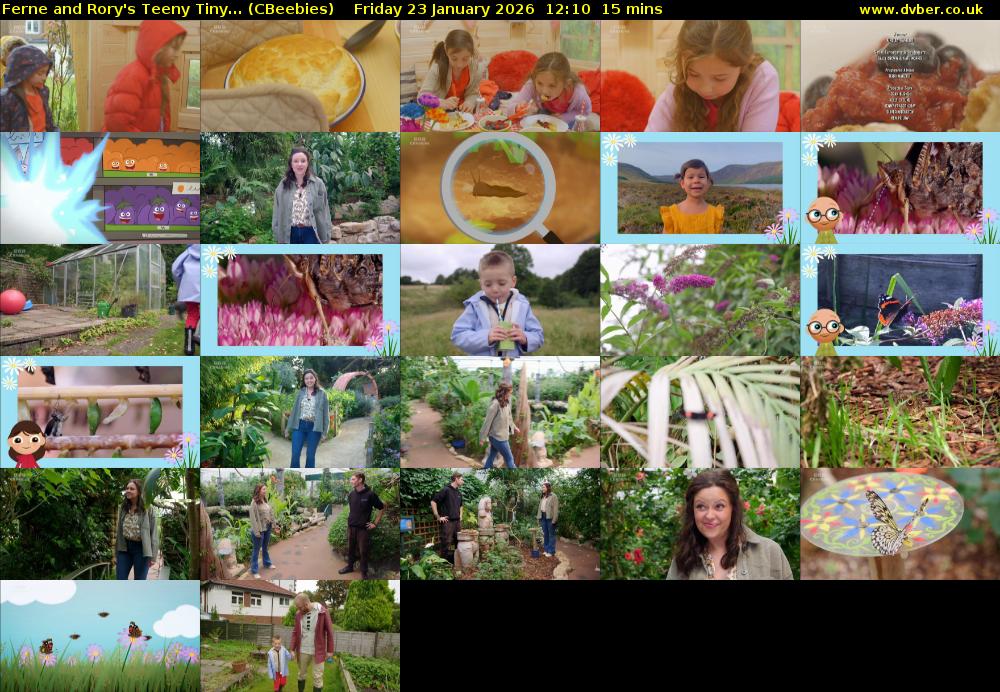 Ferne and Rory's Teeny Tiny... (CBeebies) Friday 23 January 2026 12:10 - 12:25